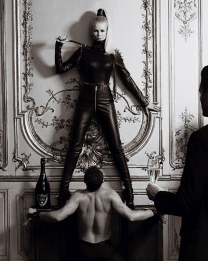Dom Perignon campaign featuring Claudia Schiffer